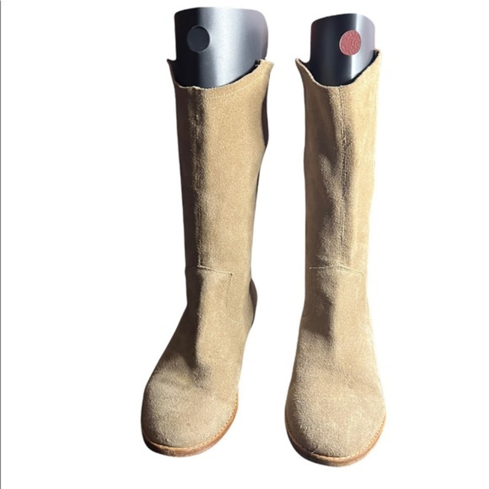 Joie Ferris Beige 100% genuine suede pull on boot size 37.5/ 7